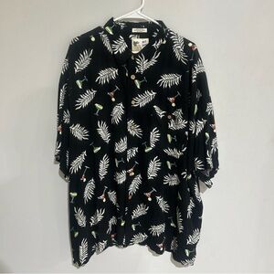 Vintage M.E Sport 100% RAYON Button Up Hawaiian SHORT SLEEVE Shirt Men's Size3x